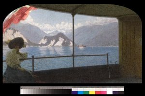 Un bateau sur le lac Majeur