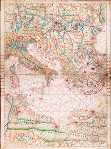 Carte de la Méditerranée centrale - Angelo de Conte Freducci