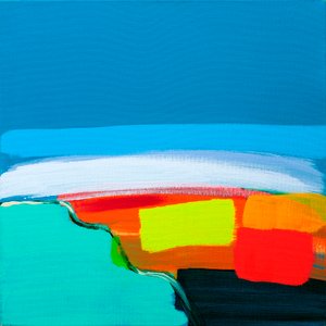 Paysage vert et rouge, 2017