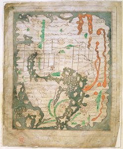 Carte rectangulaire du monde, c.1030 - Anglo Saxon