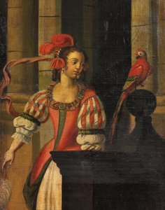 Paravent à quatre volets double face, vers 1700