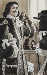 Pierre le Grand (1672-1725) à la cour (gouache sur papier) - Angus McBride
