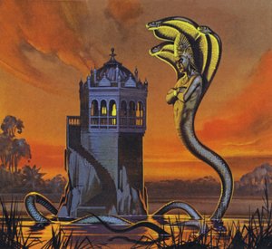 Le roi Naga (lithographie couleur) - Angus McBride