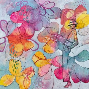 Une muse florale éclatante