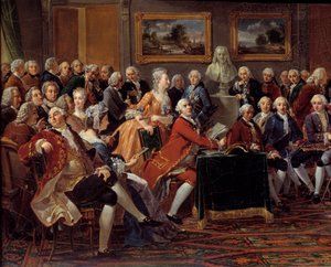 Le salon de Madame Geoffrin - Anicet Charles Lemonnier