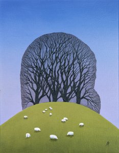Colline avec moutons, 2017 - Anna Phillips