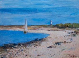 Voilier au large de Berwick, 2021 - Ann Oram