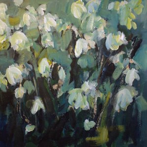 Fleurs blanches impressionnistes - Anna-Karin Bergius