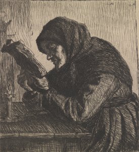 Vieille femme lisant