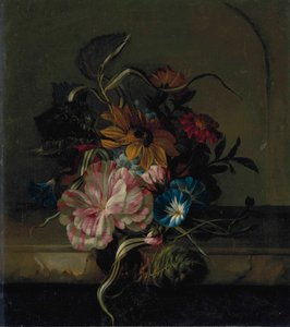 Tournesol, liseron et tulipe bicolore - Anna Elisabeth Ruysch