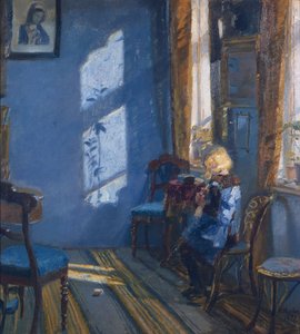 Soleil dans le salon bleu