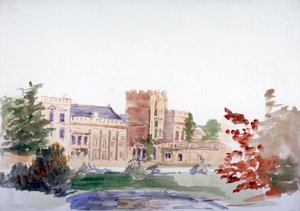 Château vu à travers les arbres, vers 1864-1930 - Anna Lea Merritt