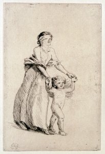 Cupidon guidant une fille aux yeux bandés, 1912