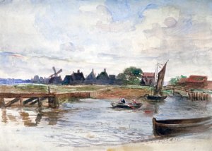 Scène de rivière - Anna Lea Merritt