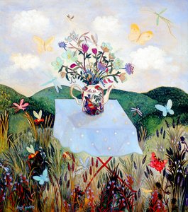 Insectes et papillons, 2003 (acrylique) - Anna Pugh