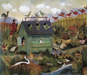 Oiseaux occupés, 2001 (acrylique) - Anna Pugh
