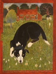 Chien collie (acrylique)