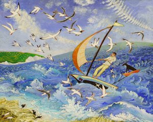 Wallace prend la mer, 2017 (acrylique)