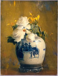 The White Roses, avant 1922 (aquarelle opaque, mine de plomb, touches de pastel et touches d