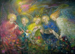 La lumière des mondes célestes, 2019 (huile sur lin belge) - Annael Anelia Pavlova