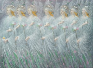 Les révélations du printemps (diptyque), panneau de droite, 2012 (huile sur toile de lin) - Annael Anelia Pavlova