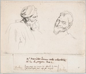 Deux études de têtes