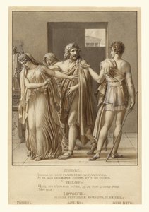 Phèdre rejetant les étreintes de Thésée - Anne Louis Girodet de Roucy Trioson