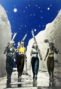 Filles faisant du ski, 2022
