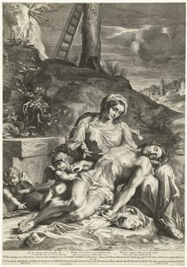 Pietà, gravée par Pieter de Bailliu