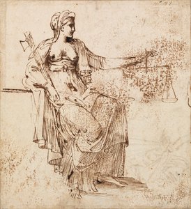 Carracci - Justice, RCIN 902146 - Annibale Carracci