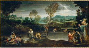 La peche - pêche, pendentif à 40-08-05/41 ... - Annibale Carracci