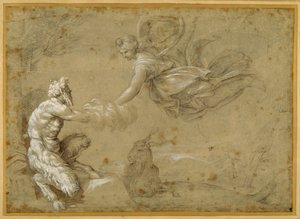 Pan présentant la laine à Diane - Annibale Carracci