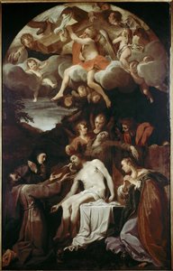 Pieta avec Sainte Claire, Saint François, Sainte Marie Madeleine et Saint Jean - Annibale Carracci