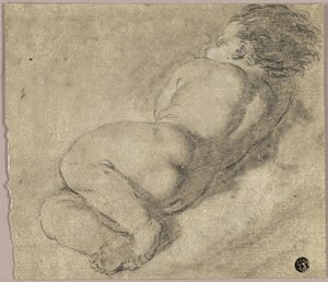 Enfant allongé de dos