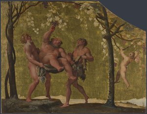 Silenus cueillant des raisins, vers 1598 - Annibale Carracci