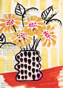 Vase floral ludique