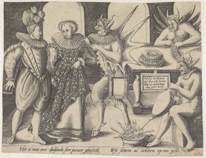 Allégorie du collet comme œuvre du diable - Anonymous