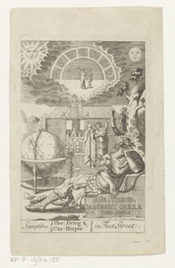 Ambrosius Theodosius Macrobius appuyé sur une pierre à côté du globe