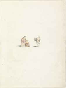 Amour présente un livre à une muse - Anonymous