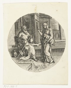 Anne apporte un chevreau à Tobie aveugle (Verhaal van Tobias) - Anonymous