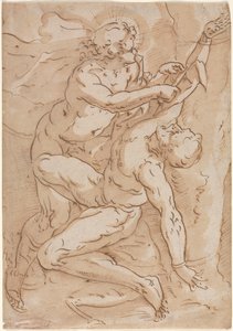 Apollon écorchant Marsyas (recto)