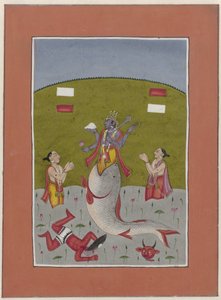 Avatar de Vishnu émergeant de la bouche d