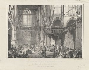 Serment de S.M. le roi Guillaume III à la Nieuwe Kerk d