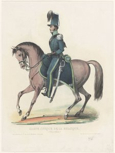Garde civique belge à cheval, 1830 - Anonymous