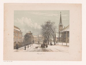 Rue enneigée à Rijswijk - Anonymous