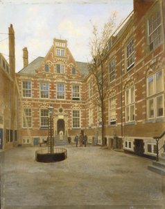 Cour intérieure de la maison des Indes orientales à Amsterdam - Anonymous