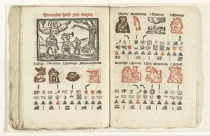 Pages avec la prédiction pour le mois de décembre, 1712 - Anonymous