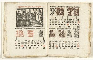 Pages avec la prédiction pour le mois de janvier, 1712 - Anonymous
