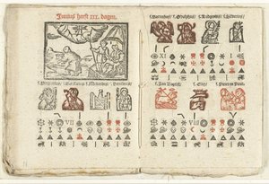 Pages avec la prédiction pour le mois de juin, 1712