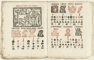 Pages avec la prédiction pour le mois de mai, 1712
